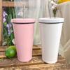 Copo com Canudo para Carro em Aço Inoxidável com Gravação e Impressão Copo de Café Portátil Copo Térmico de Aço Inoxidável Copo de Presente Copo de Água para Carro