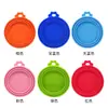 Conjunto de Colher com Tampa para Lata de Petisco Silicone de Grau Alimentício Tampa Selada para Conservar Fresco Colher para Comida de Gato Ferramenta Universal para Alimentação de Gatos e Cachorros