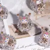 Gato lindo kulomi arcilla blanda bola de diamante cuentas de agujero recto al por mayor DIY llavero de teléfono móvil cadena de collar cadena de bolsa accesorios