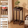 Suporte de Flores para Varanda, Suporte de Flores de Bambu Estilo Chinês de Chão, Suporte para Bonsai, Rack de Armazenamento Zen Multicamadas Esculpido, Suporte de Flores para Interior Estilo Chinês