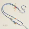 Cordón para Collar de Jade, Cuerda con Colgante Estilo Chino, Cadena para Suéter, Cuerda de Jade Dorado y Jade de Campo Tejida a Mano