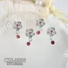 Accesorios Populares para Uñas con Borlas de Aleación y Diamantes Rosas, Colgante de Mariposa y Corazón de Plata Ultrabrillante de Lujo Ligero, Accesorios para Uñas Portátiles