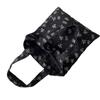 Bolso de algodón japonés de estilo perezoso, negro, elegante, combinable, pequeño, mini bolso de mano para mujer.