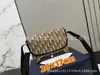 Bolso Almohada de Lona Bordada Clásico Nuevo para Hombre Bolso de Hombro de Marca de Moda Bolso Cruzado para Hombre Bolso Cilindro tipo Sillín