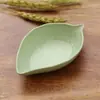 Prato pequeno de folha de haste de trigo, prato criativo para lanches, louça estilo japonês, prato para vinagre, prato para molho de soja, prato para ossos, prato para picles
