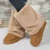 Outono de 2026 Novo Tamanho Grande Botas Casuais Confortáveis Femininas Estilo Europeu e Americano Fashionáveis para Uso Externo Tamanho Único