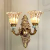 Lustre de cerâmica estilo retrô americano todo em cobre para sala de estar, nova iluminação clássica estilo europeu simples para quarto de villa e sala de jantar