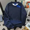 Sudadera Básica Simple de Color Puro con Cuello Redondo Estilo Coreano para Mujer Otoño e Invierno 2025 Holgada Casual Versátil Moda Tops para Pareja
