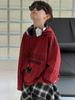 Moletom com Capuz Masculino Primavera e Outono 2026 Novo Estilo Infantil Algodão Puro Top Solto Casual Roupa Infantil para Crianças Pequenas e Médias