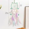 Atrapasueños de Plumas Estilo Fresco Transfronterizo Decoración Colgante Carrillón de Viento Colgante Tejido de Plumas Hecho a Mano Decoración Linda para Habitación Infantil