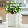 Macetas de cerámica grandes con platillos, aptas para uso doméstico, blancas, para orquídeas y suculentas, terracota de gran diámetro.