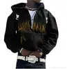 Moletom de Fleece 2026 com Zíper Completo, Design Gratuito, Processamento Gratuito, Transferência Térmica 2D, Padrões de Letras Impressos em 3D