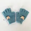 Guantes de Punto Cálidos de Medio Dedo para Niños, Hombres y Mujeres, para Niños de 3 a 10 Años, para Prevenir el Frío y Escribir, Antihielo para Estudiantes de Primaria