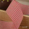 Cinta de Lona de Algodón y Lino a Cuadros Coreana de 1/4/2.5cm Cinta para Lazos Hechos a Mano DIY Cinta para Accesorios de Ropa