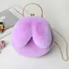 Venta al por mayor nuevo lindo exquisito orejas de conejo felpa cadena bolso bolsa para teléfono móvil bandolera mensajero combina con todo estilo extranjero mujeres