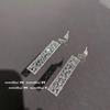 Pendientes: Aretes de Clip con Borla de Espiga de Trigo Chapados en Oro de 18 Quilates, Aros Brillantes con Forma de Cruz y Diamantes con un Diseño Único