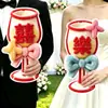 Bata de Mañana de Boda Atrezzo Fotográfico Dama de Honor Mejor Amiga Cartel de Mano Peluche Creativo Copa de Vino Feliz Cartel de Mano de Seguimiento