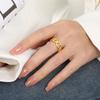 Anillo de nariz de cerdo de moda europea y americana, joyería de acero de titanio de alta calidad, combina con todo, con personalidad de nicho de moda para mujer.