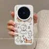 Adequado para capa de celular vivox300, novo modelo criativo x200promini, proteção total da borda com suporte, x100por cartoon