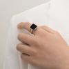 Marca negra Xiyin, nueva moda transfronteriza de lujo, sin decoloración, anillo con personalidad europea y americana simple, joyería para mujer