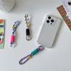 Cordão de Pulso com Rosto Sorridente Cordão para Celular Cordão Curto Chaveiro de Câmera Personalizado para Homens e Mulheres Corrente de Celular para Bolsa