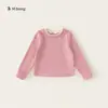 You Bao Roupas Infantis Camiseta de Manga Longa para Meninas Falsa Duas Peças Top Interno para Crianças Gola Redonda Camisa Camada Base Infantil Roupas de Primavera Outono