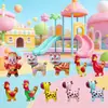 Balões de Alumínio de Animais com Rodas Que Podem Andar, Balões de Brinquedo de Desenho Animado para Crianças, Pequenos Produtos de Barraca de Feira Noturna