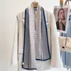 Bufanda Larga de Seda a Cuadros para Hombre, Nuevo Estilo 2026, Adecuada para Combinar con Trajes, Protección para el Cuello, Bufanda de Cuello, Cinta de Seda, Bufanda de Seda de Morera Doble Cara