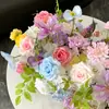 Arreglo Floral para Fondo de Boda, Decoración Floral de Arco, Escaparate, Flores de Mesa para Sala de Exposiciones, Tira Larga de Flores, Flores Artificiales, Flores Falsas, Flores para Decoración de Punto Fotográfico Popular
