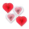 Decoración Abanico Plegable en Forma de Corazón para el Día de San Valentín 4 Piezas Tema Fiesta de Bodas Abanico de Flores de Papel en Forma de Corazón Decoración para Habitación de Boda