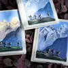Bloco de Notas de Papelão Luo Artesanal Nepales Pequeno Fresco Conveniente Bolso com Aba Caderno de Calça Ecológico Presente