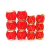 Tambor de Navidad Decoraciones para Árbol de Navidad 3/4/5/6cm Tambor de Navidad de Terciopelo Rojo Decoración Navideña Regalos