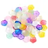 Novas Contas Soltas de Flor Transparente Contas Clássicas de Pétala Acrílica Pulseira DIY Pingente de Carro com Contas Acessórios de Joia