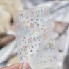 Pegatinas para Uñas Finas y Flexibles Tomoni, Calcomanías Populares de Estilo Fresco para Uñas, Exquisitas Decoraciones para Uñas de Moño en Acuarela
