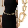 Suministro Exclusivo Transfronterizo de Cadenas de Cintura Geométricas Irregulares, Cinturones Decorativos para Vestidos de Verano, Cadenas Corporales de Metal, Venta Directa del Fabricante