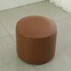 Banqueta Pequena para Uso Doméstico, Banqueta Baixa com Capa de Assento Macia, Puff para Sala de Estar, Capa de Couro, Banqueta de Sofá, Banqueta Redonda Simples para Crianças, Banqueta para Trocar Sapatos, Mesa de Centro