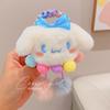 Lazo para el cabello de Kuromi Cuerda para el cabello para niños Lindo Sanrio Lana Dibujos animados Tendones de goma Accesorios para el cabello de niña con bola de cola de caballo