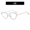 Óculos Lisos Kedun Triangulares Estilo Gatinho com Proteção Anti-Luz Azul Novo Modelo 2025 Armações de Óculos Lisas de Metal Moda Podem Ser Equipadas com Lentes de Grau