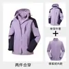 Jaqueta corta-vento forrada com pele de raposa prateada em duas camadas, uma jaqueta de inverno 3 em 1 destacável com fleece adicional para aquecimento, direto do fabricante, e suporta impressão personalizada