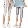 Leggings delgadas brillantes de primavera y otoño para mujer, pantalones capri negros ajustados, pantalones hasta el tobillo
