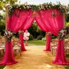 Cortina de Decoración para Boda, Arco de Gasa Hermoso, Tela Colgante para Boda, Cortina de Gasa Sedosa Antiarrugas, Decoración de Fondo para Mesa de Fiesta