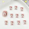 Juguete de Comida Simulada Paleta de Helado Accesorios para Uñas Arte Gato de Dibujos Animados Lindo Perla Té con Leche Piezas de Resina DIY