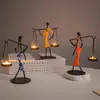 Velas Creativas Personalizadas Estilo Europeo, Decoraciones de Mesa para Restaurantes Nórdicos, Portavelas Envueltos en Hilo, Decoraciones para Barra de Bar