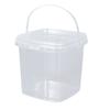 Barril Cuadrado Portátil de 5 L Grado Alimenticio Barril para Comida de Perro y Gato Almacenamiento de Bocadillos de Medusa Barril de Plástico Transparente Barril para Empaque de Langosta