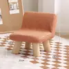 Banquito Pequeño para Niños para Uso en Casa, Banco Moderno y Sencillo de Sala de Estar de Moda con Respaldo, Silla Pequeña para Bebés, Taburete de Madera, Taburete Bajo
