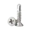 Em Estoque Parafusos Auto-Broca Phillips Cabeça Escareada Din7504P St3.5-St6.3 Aço Inoxidável Parafusos Auto-Broca