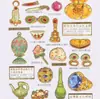 Tipetoys Estilo Chinês Guka Série Museu do Tesouro Chinês Pedras Preciosas Brilhantes Carimbo Quente Adesivos Decorativos Tesouros de Joias