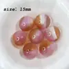 Resina Gelo Transparente Olho de Gato Redondas Miçangas Fino Brilho Céu Estrelado Manchas Contas Soltas DIY Fio Contas Soltas Caneta Colar Pulseira Acessórios de Joia