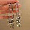 Pendientes de borlas de trigo de metal sencillos, nuevo estilo, elegantes, ligeros, de lujo, exquisitos, de alta gama, nicho, distintivos, que combinan con todo.