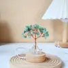Lámpara de Noche Árbol de Dinero de Cristal Natural Transfronterizo Adornos Racimo de Cristal Blanco Luminoso USB Lámpara de Mesita de Noche Adornos para el Hogar